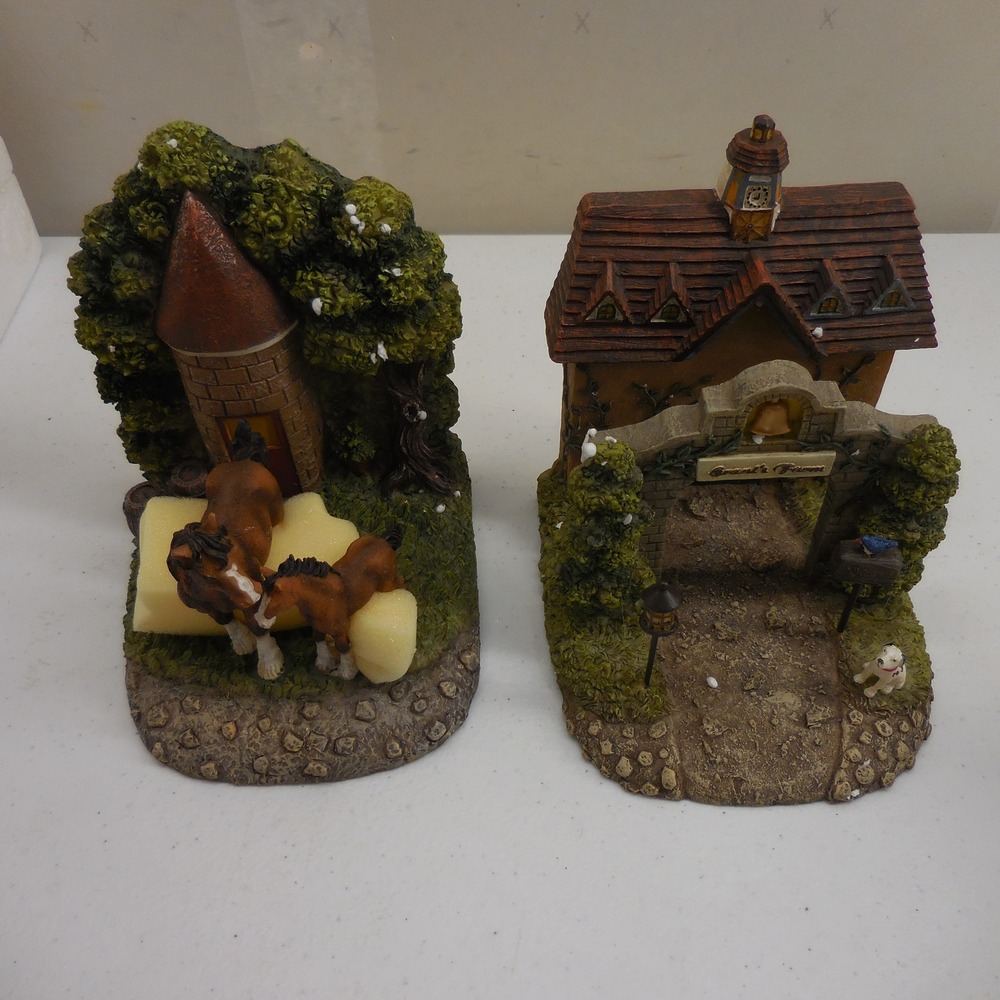 Anheuser-Busch Grants Farm Clydesdale Horse Dalmatian Resin Book Ends Official